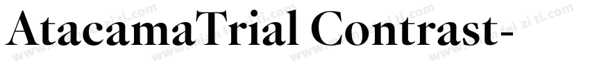 AtacamaTrial Contrast字体转换